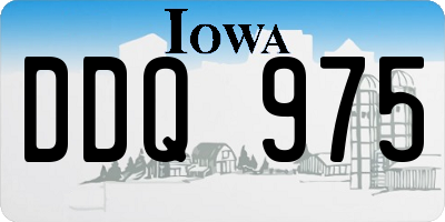 IA license plate DDQ975