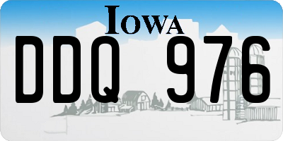 IA license plate DDQ976