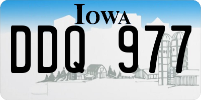 IA license plate DDQ977