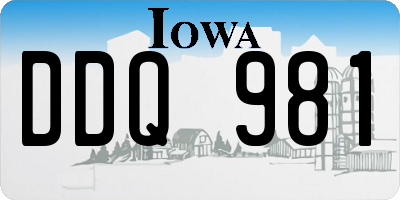 IA license plate DDQ981