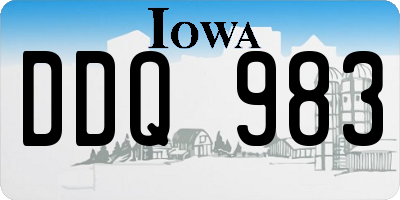 IA license plate DDQ983