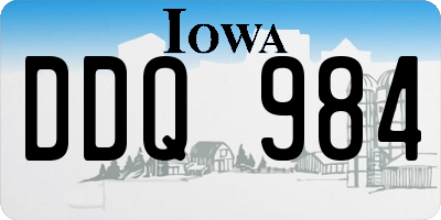 IA license plate DDQ984