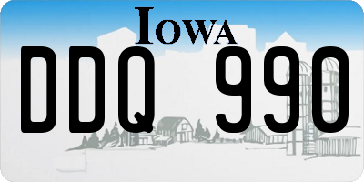 IA license plate DDQ990