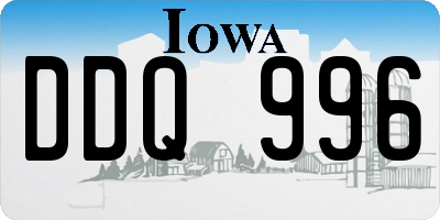 IA license plate DDQ996