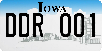IA license plate DDR001