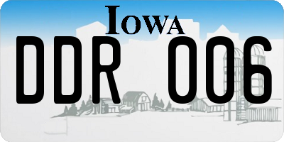 IA license plate DDR006