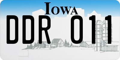 IA license plate DDR011