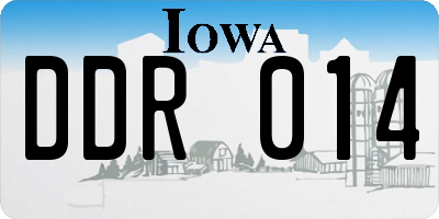 IA license plate DDR014