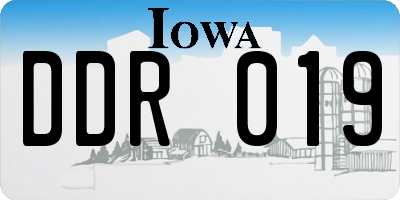 IA license plate DDR019