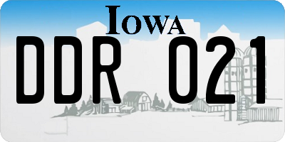 IA license plate DDR021