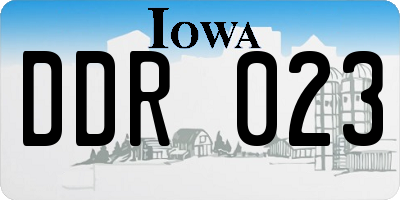 IA license plate DDR023