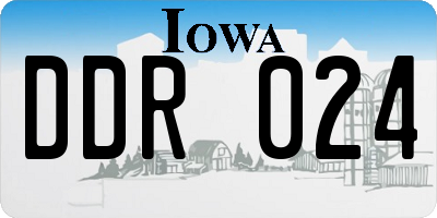 IA license plate DDR024