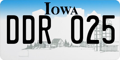 IA license plate DDR025