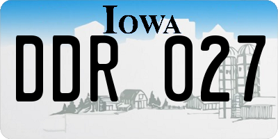 IA license plate DDR027