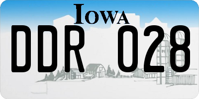 IA license plate DDR028