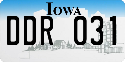 IA license plate DDR031