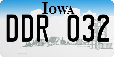 IA license plate DDR032