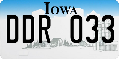 IA license plate DDR033