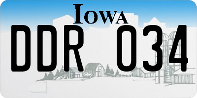 IA license plate DDR034