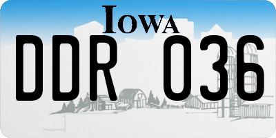 IA license plate DDR036