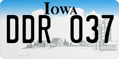 IA license plate DDR037