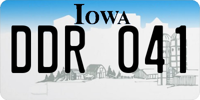 IA license plate DDR041