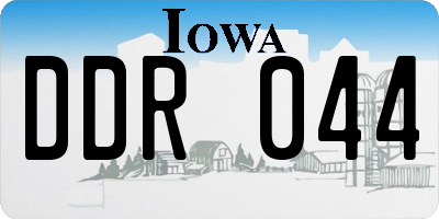IA license plate DDR044