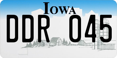 IA license plate DDR045