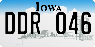 IA license plate DDR046