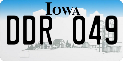 IA license plate DDR049