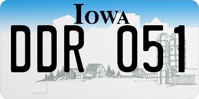 IA license plate DDR051
