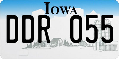 IA license plate DDR055