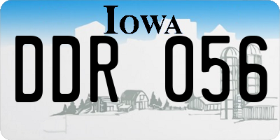 IA license plate DDR056