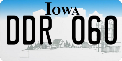 IA license plate DDR060