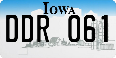 IA license plate DDR061