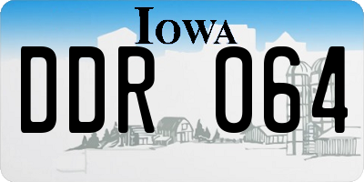 IA license plate DDR064