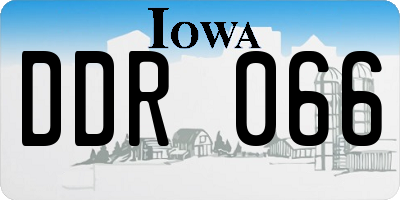 IA license plate DDR066