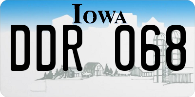 IA license plate DDR068