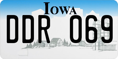 IA license plate DDR069