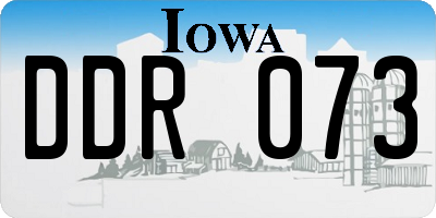 IA license plate DDR073