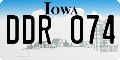 IA license plate DDR074
