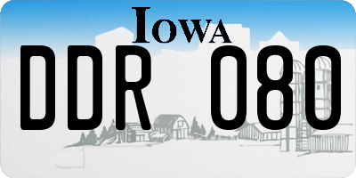 IA license plate DDR080