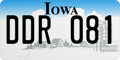 IA license plate DDR081
