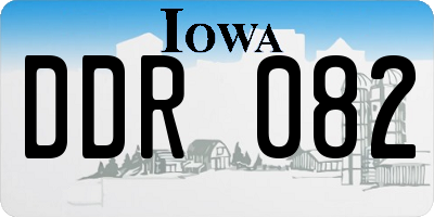 IA license plate DDR082