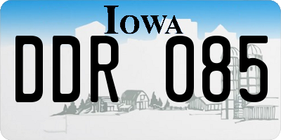 IA license plate DDR085