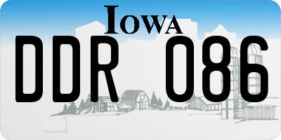 IA license plate DDR086