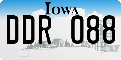 IA license plate DDR088
