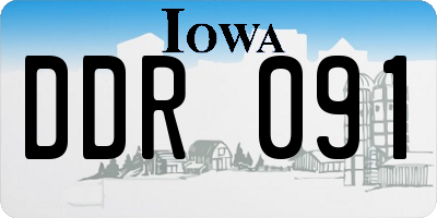 IA license plate DDR091