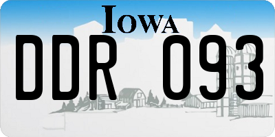 IA license plate DDR093