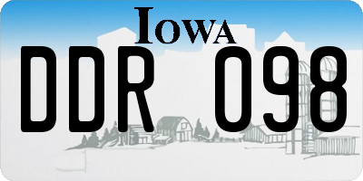 IA license plate DDR098